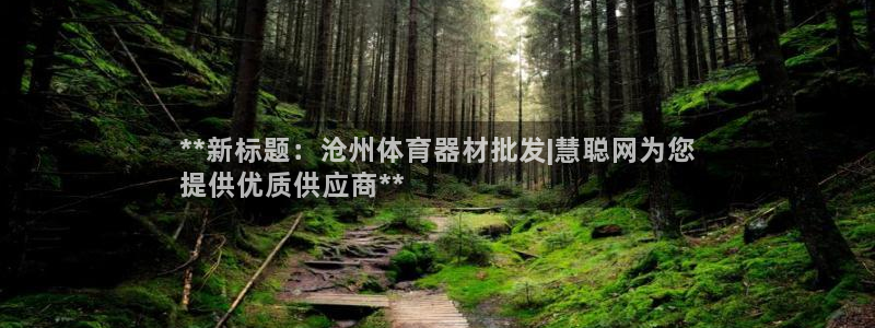 富联平台招商怎么样：**新标题：沧州体育器材批发|慧