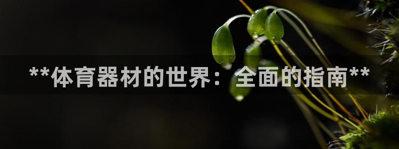 富联平台保7O777：**体育器材的世界：全面的指南