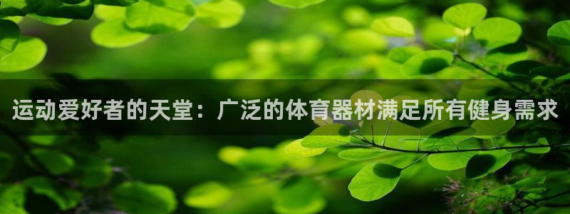 富联平台登录入口官网：运动爱好者的天堂：广泛的体育器