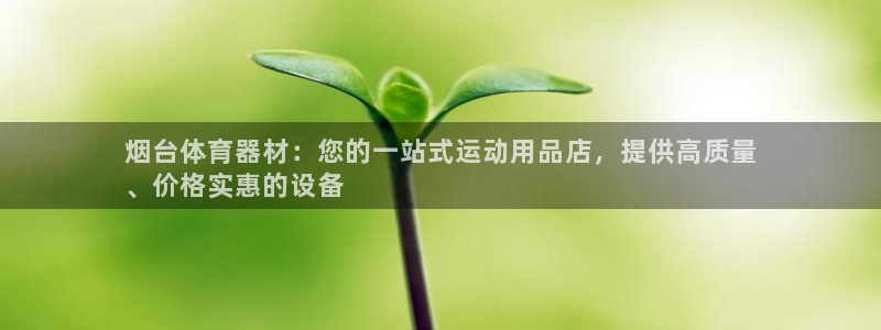 富联平台网站：烟台体育器材：您的一站式运动用品店，提