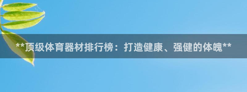 富联平台登录注册：**顶级体育器材排行榜：打造健康、
