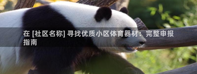 富联娱乐官方网站：在 [社区名称] 寻找优质小区体育器材：完