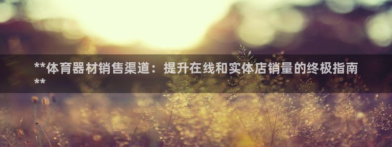 富联集团做什么的啊：**体育器材销售渠道：提升在线和实体店销